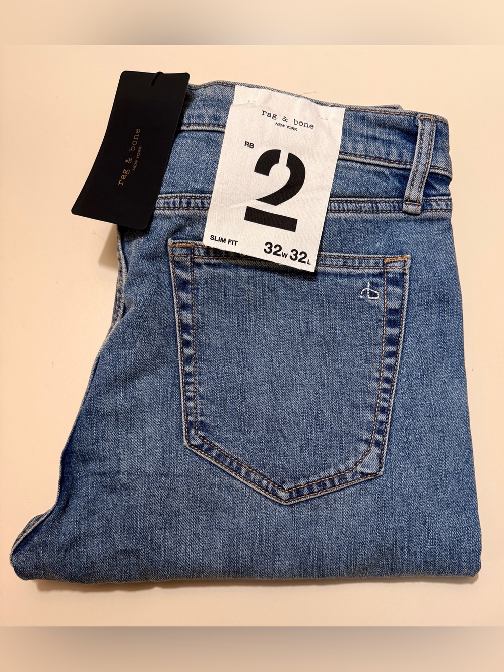 rag & bone Slim Fit Jeans in Light Blue(brand new)
